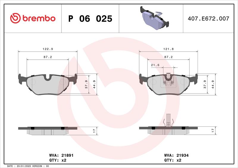 set placute frana,frana disc - BREMBO