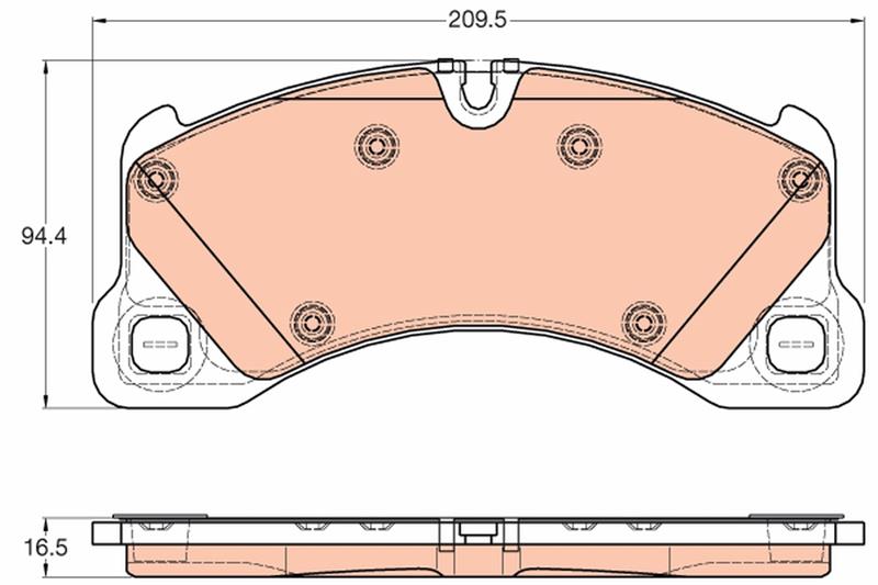 set placute frana,frana disc - TRW