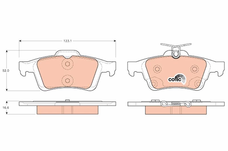 set placute frana,frana disc - TRW