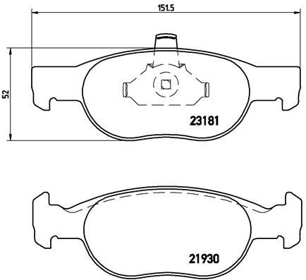 set placute frana,frana disc - BREMBO