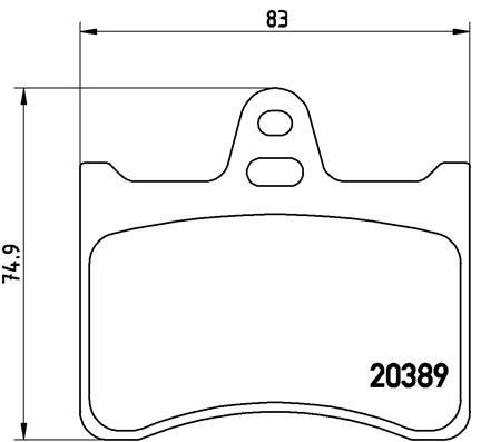 set placute frana,frana disc - BREMBO