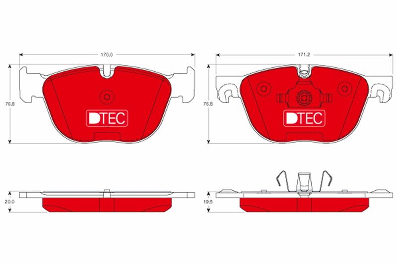 set placute frana,frana disc - TRW