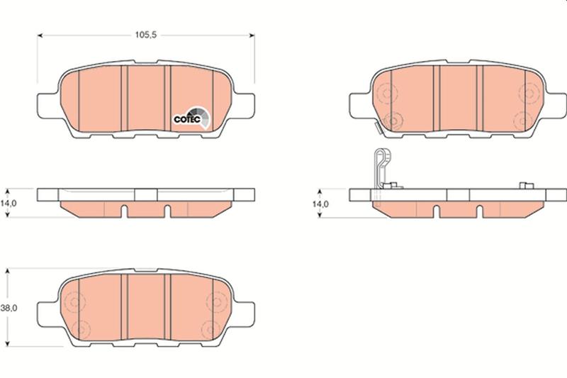 set placute frana,frana disc - TRW
