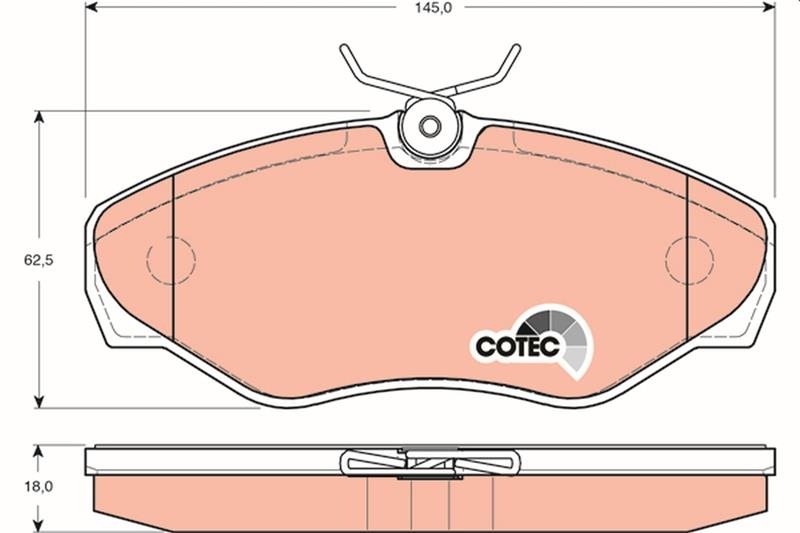 set placute frana,frana disc - TRW