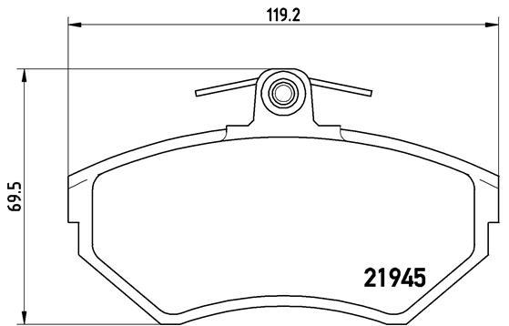 set placute frana,frana disc - BREMBO