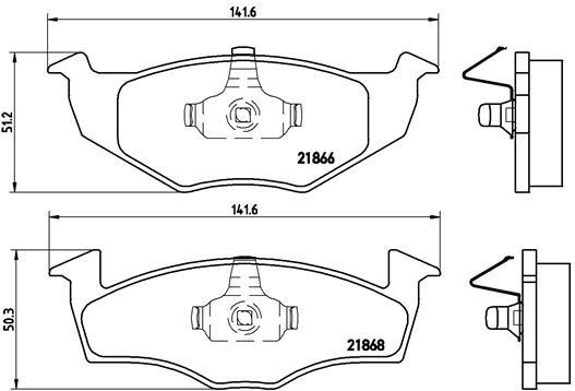 set placute frana,frana disc - BREMBO