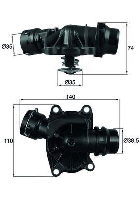 termostat,lichid racire - MAHLE ORIGINAL