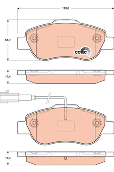 set placute frana,frana disc - TRW