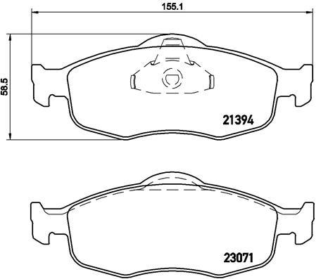 set placute frana,frana disc - BREMBO