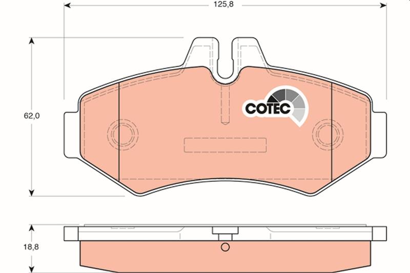 set placute frana,frana disc - TRW