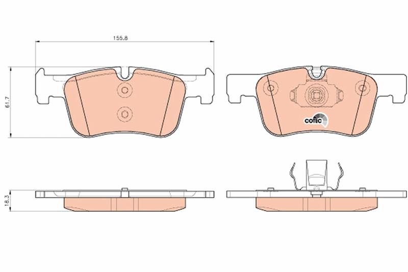 set placute frana,frana disc - TRW