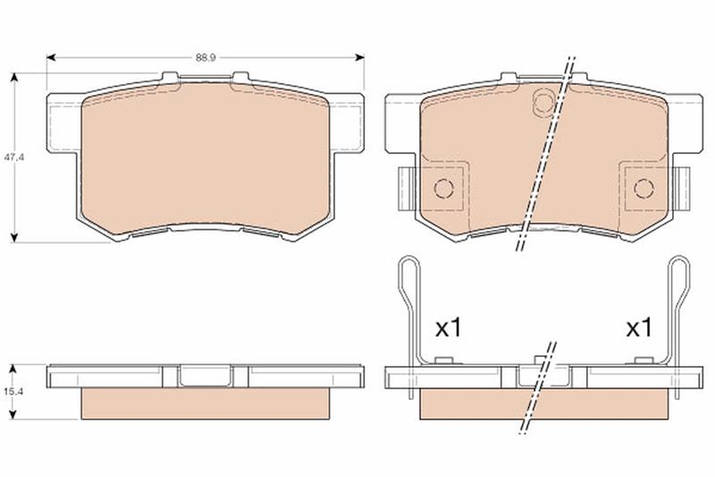 set placute frana,frana disc - TRW