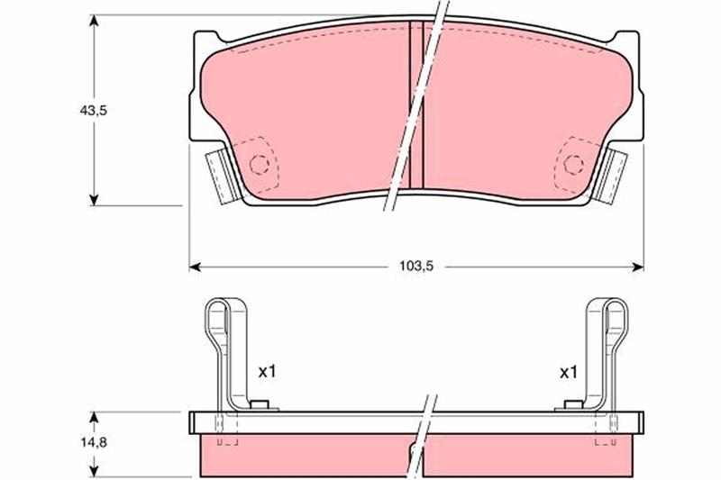 set placute frana,frana disc - TRW