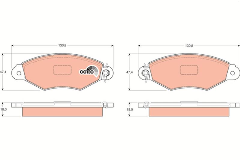 set placute frana,frana disc - TRW
