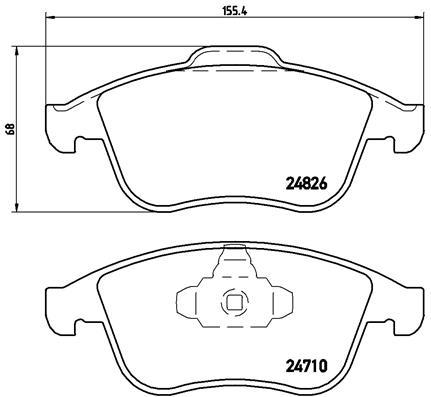 set placute frana,frana disc - BREMBO