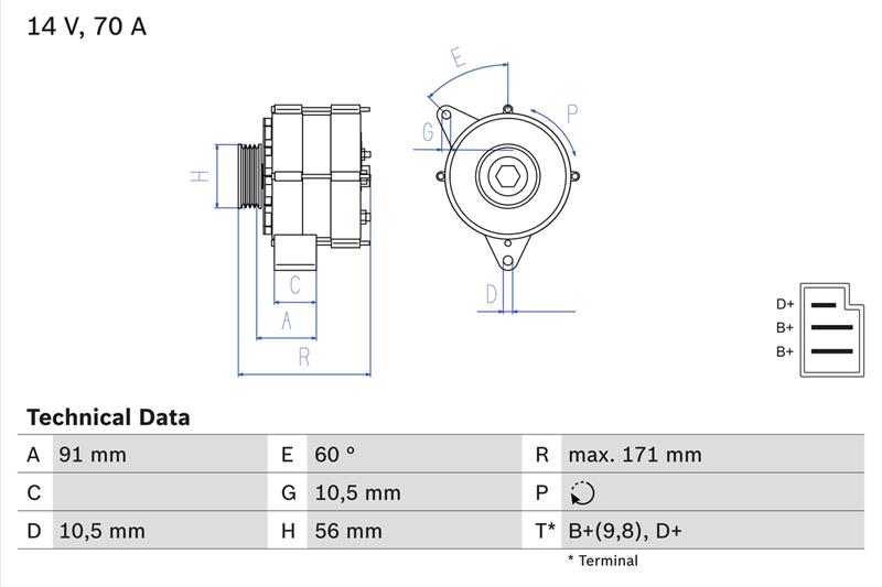 Generator / Alternator - BOSCH