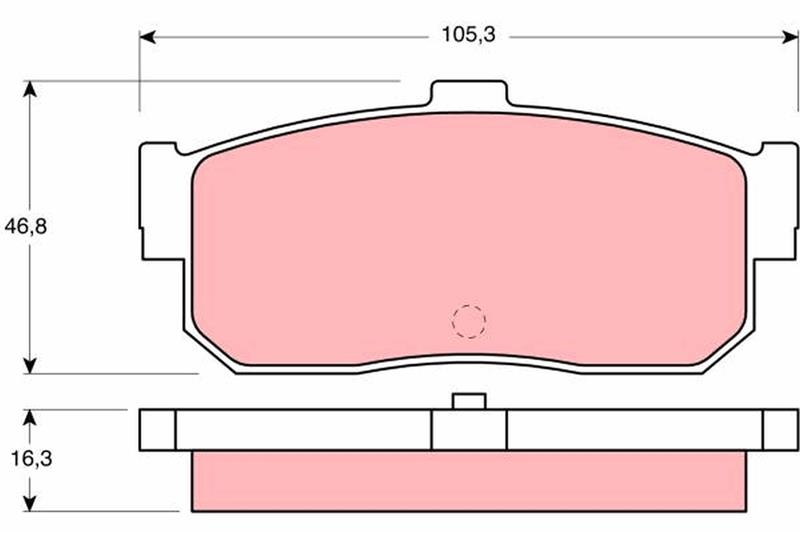 set placute frana,frana disc - TRW