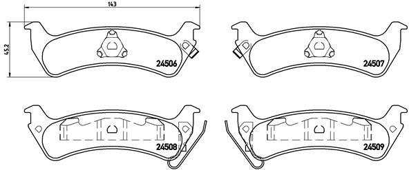 set placute frana,frana disc - BREMBO
