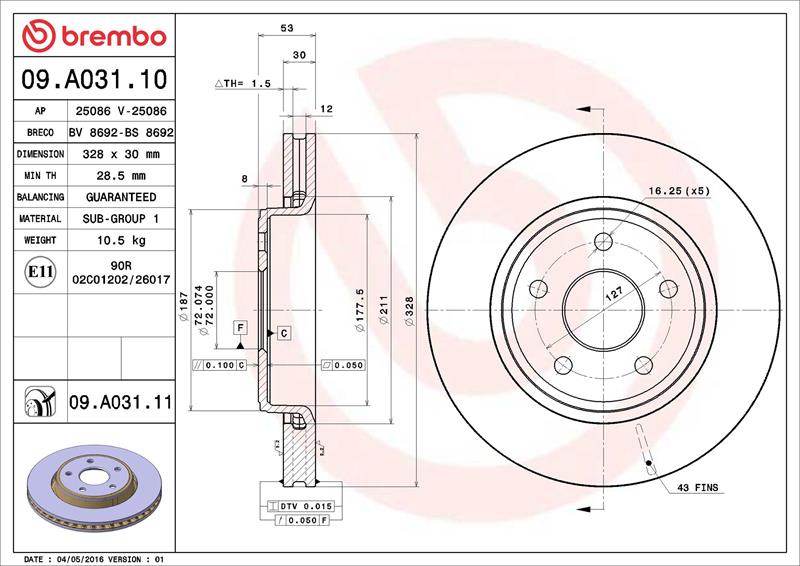 Disc frana - BREMBO