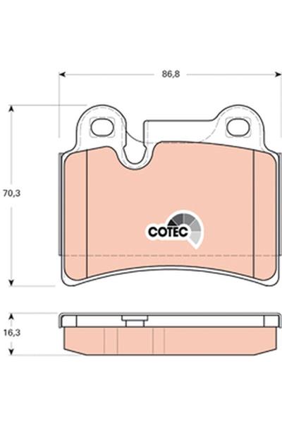 set placute frana,frana disc - TRW