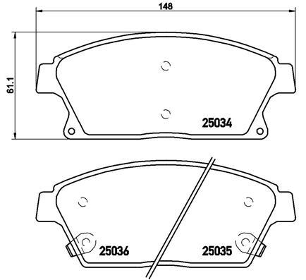 set placute frana,frana disc - BREMBO
