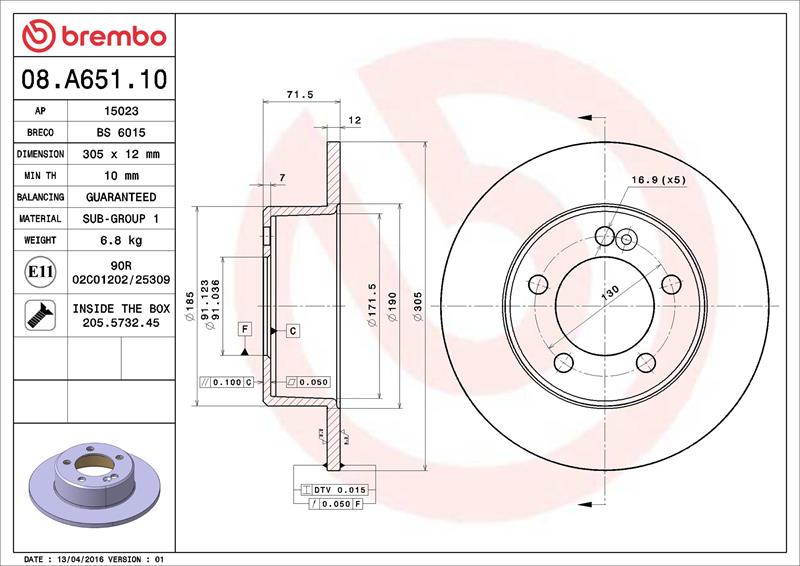 Disc frana - BREMBO