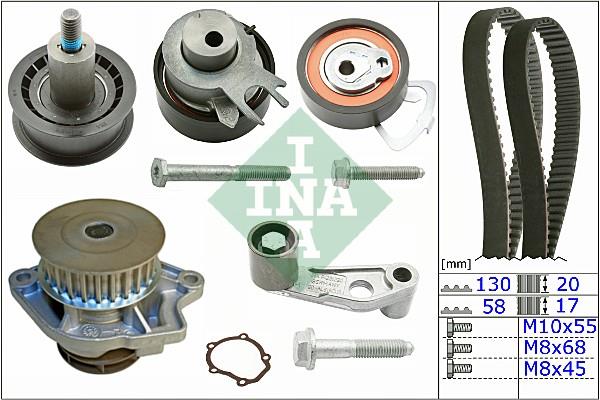 Set pompa apa + curea dintata - INA