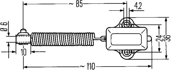 Comutator, lampa frana - HELLA