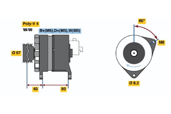 Generator / Alternator - BOSCH