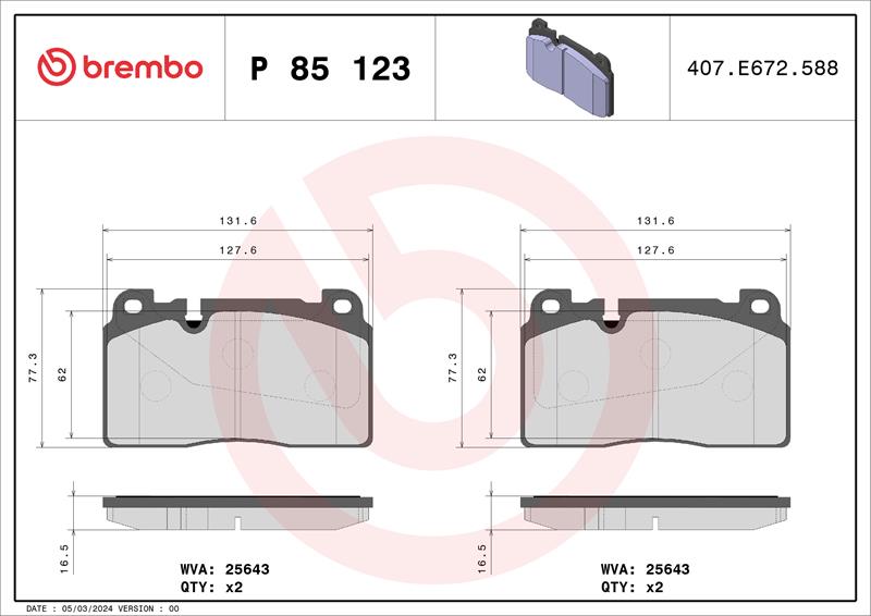 set placute frana,frana disc - BREMBO