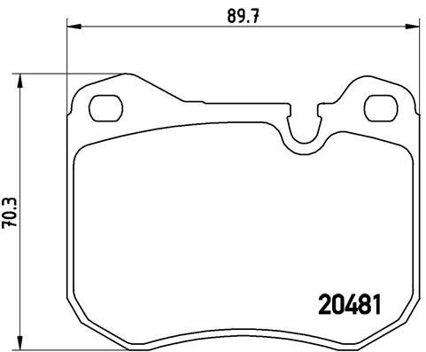 set placute frana,frana disc - BREMBO
