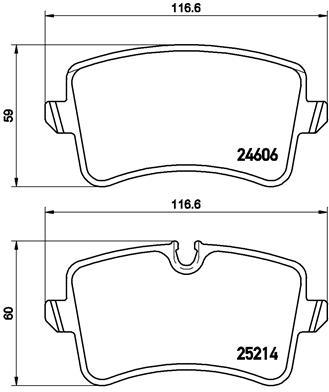 set placute frana,frana disc - BREMBO