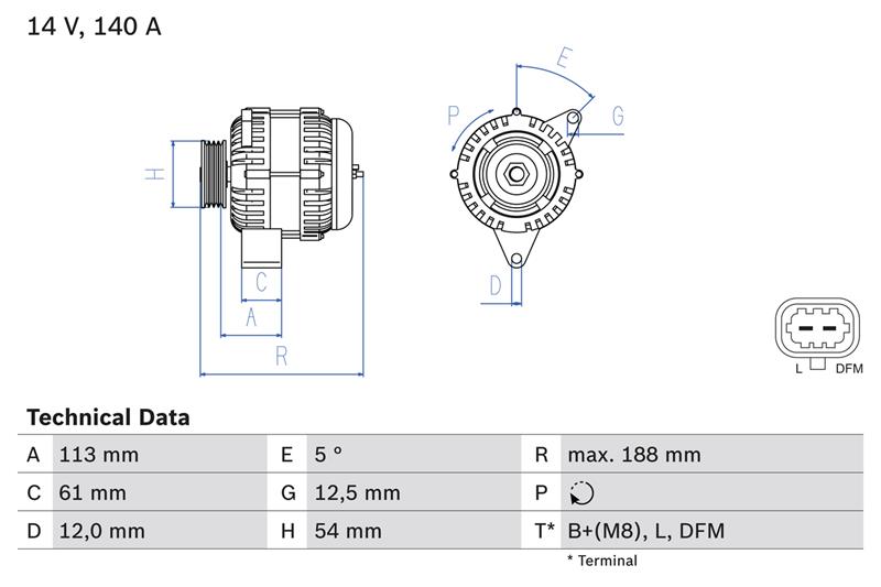 Generator / Alternator - BOSCH