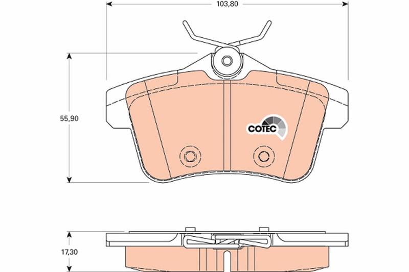 set placute frana,frana disc - TRW