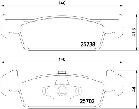 set placute frana,frana disc - BREMBO