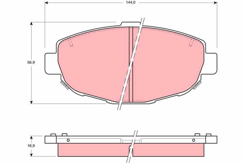 set placute frana,frana disc - TRW