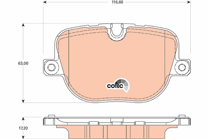 set placute frana,frana disc - TRW