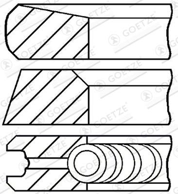 Set segmenti piston - GOETZE ENGINE