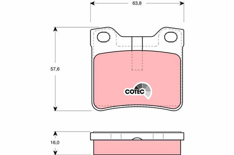 set placute frana,frana disc - TRW