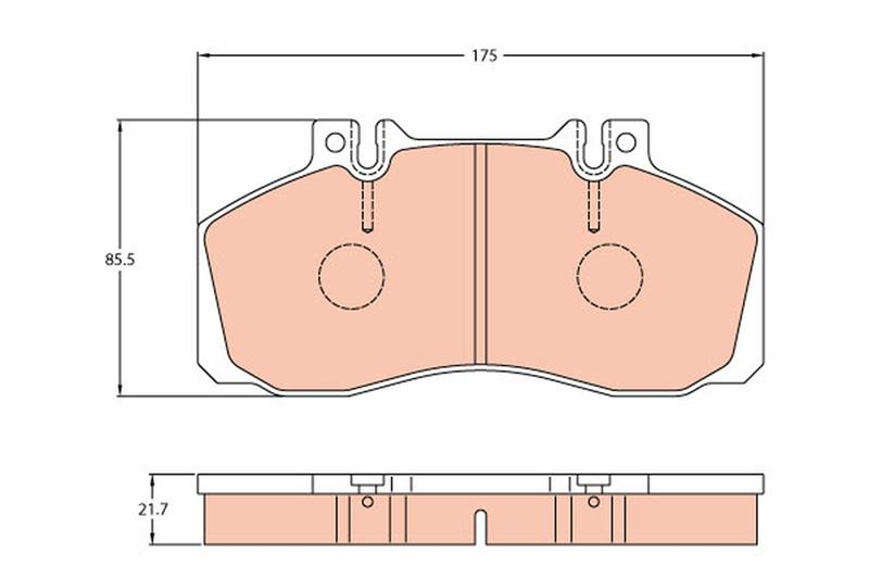 set placute frana,frana disc - TRW