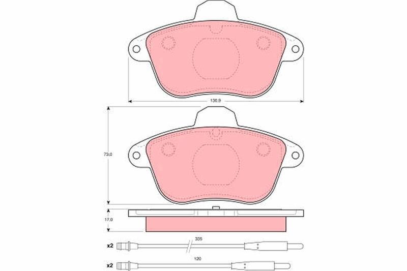 set placute frana,frana disc - TRW