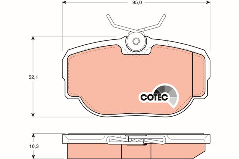 set placute frana,frana disc - TRW