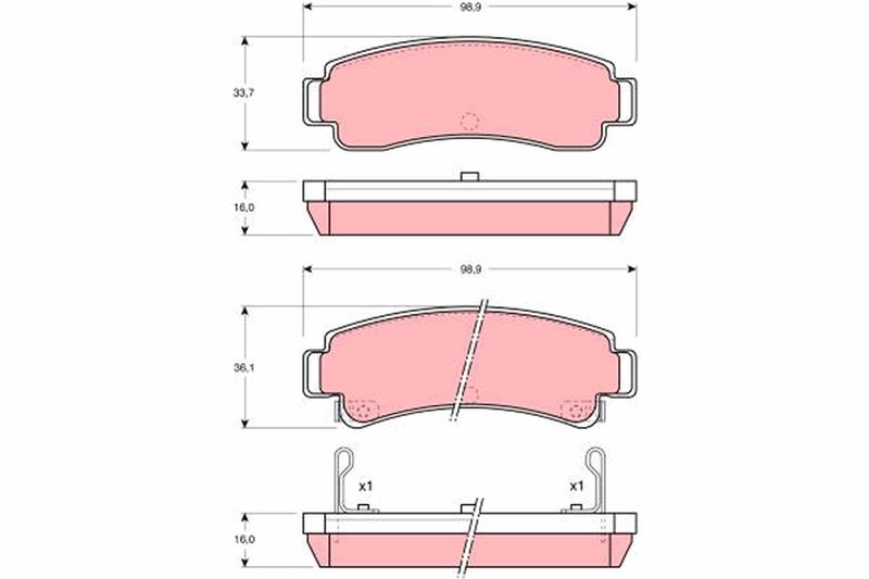 set placute frana,frana disc - TRW