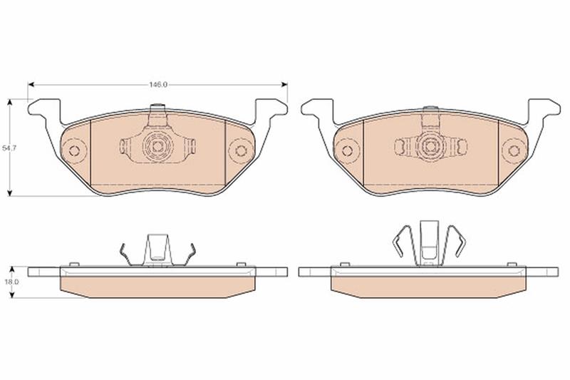 set placute frana,frana disc - TRW