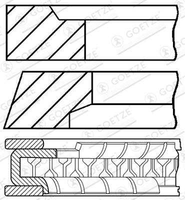 Set segmenti piston - GOETZE ENGINE