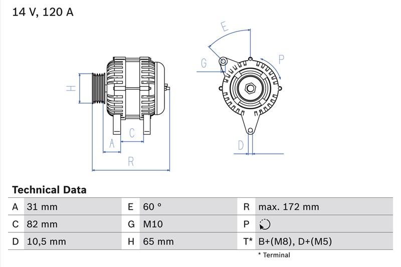 Generator / Alternator - BOSCH