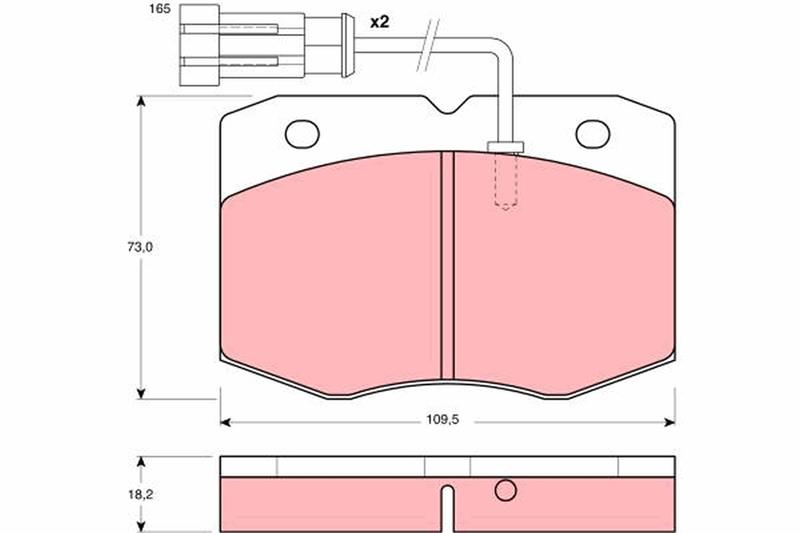 set placute frana,frana disc - TRW