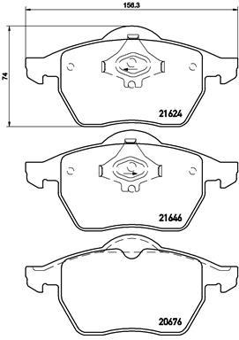 set placute frana,frana disc - BREMBO