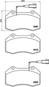 set placute frana,frana disc - BREMBO