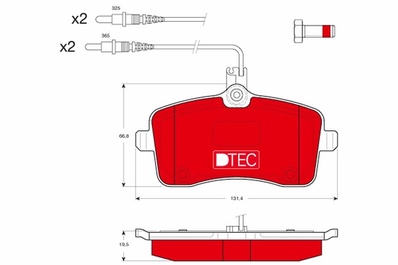 set placute frana,frana disc - TRW